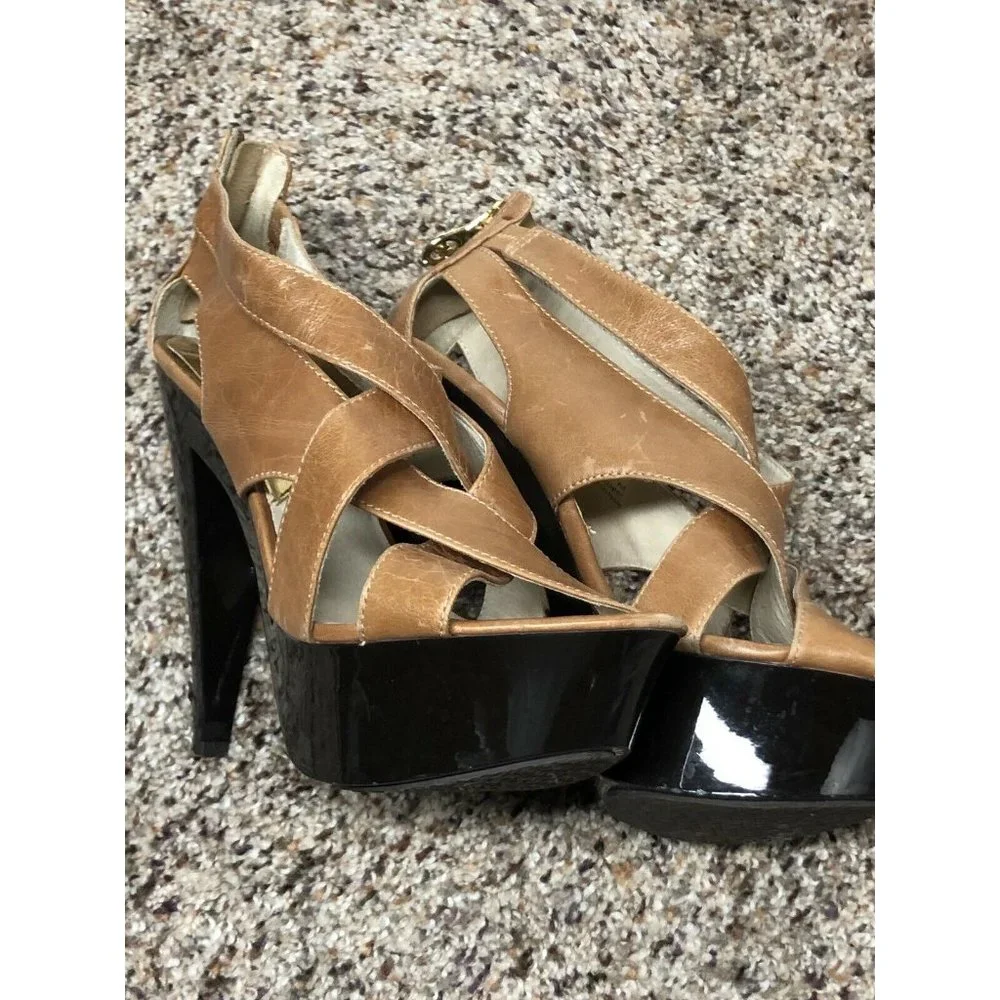 Michael Kors High Heel Sandal Womens‎ 7.5 M Brown